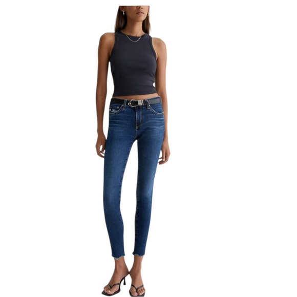 Adriano Goldschmeid AG Dark Wash The Legging Super Skinny Ankle Jean size 24 - Picture 1 of 8